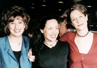 Lizz with Joy Behar (left) and Janeane Garofalo, November 1999